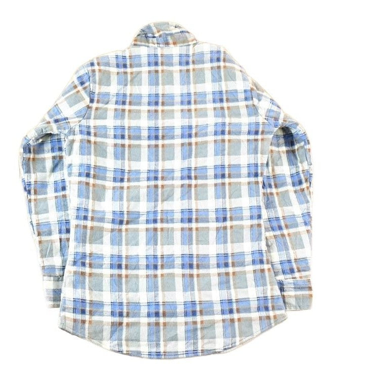 Vintage 1990s Outdoor Exchange Plaid Flannel Lined Button Up Shirt Mens S from propervintagecanada