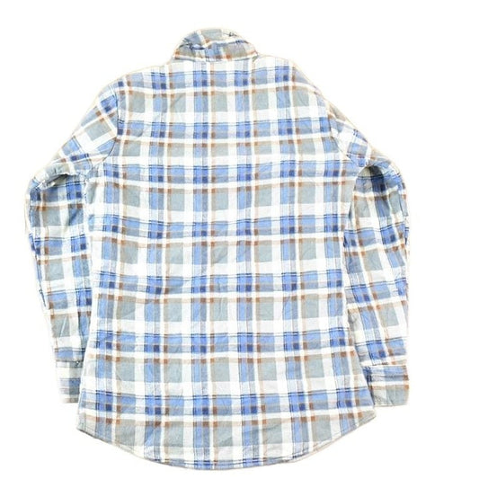Vintage 1990s Outdoor Exchange Plaid Flannel Lined Button Up Shirt Mens S from propervintagecanada