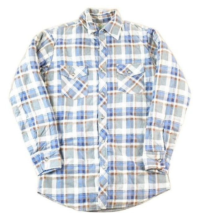 Vintage 1990s Outdoor Exchange Plaid Flannel Lined Button Up Shirt Mens S from propervintagecanada