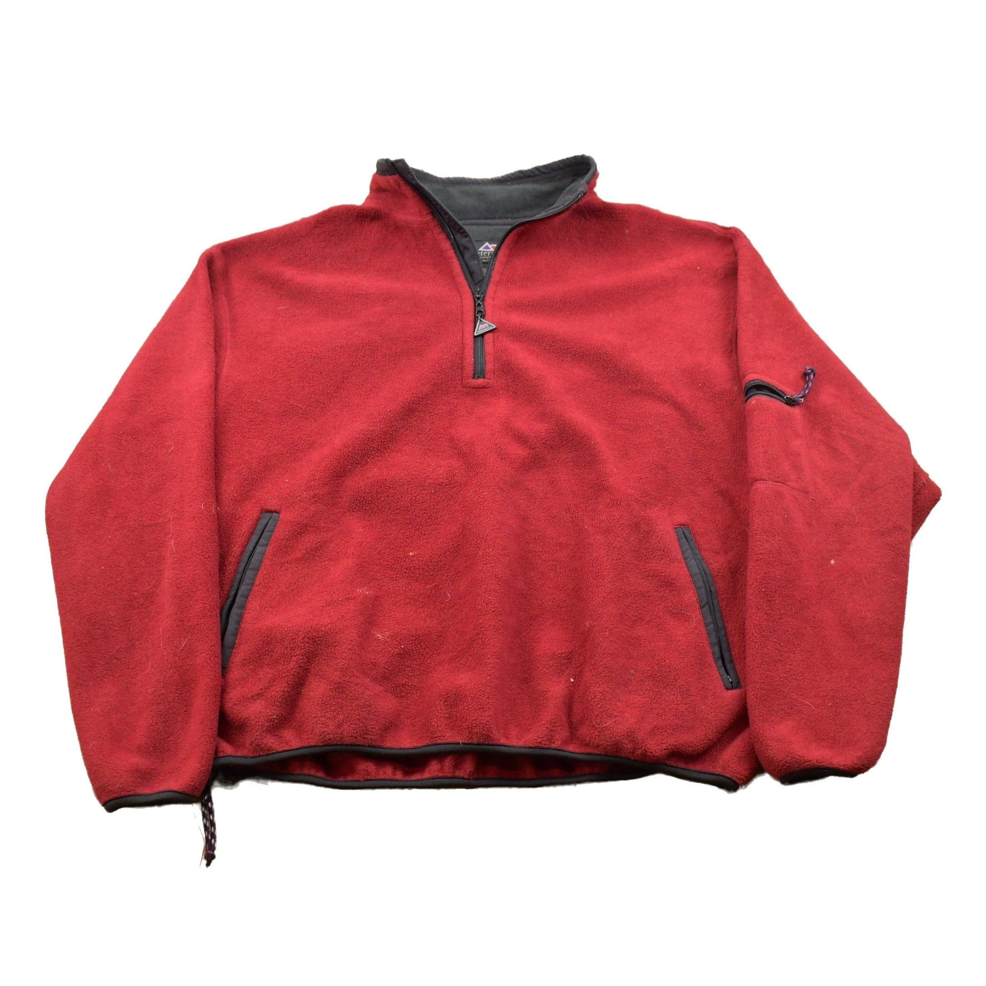 Vintage 1990s Outer Sports Fleece Quarter Zip Sweater Men's XL from propervintagecanada