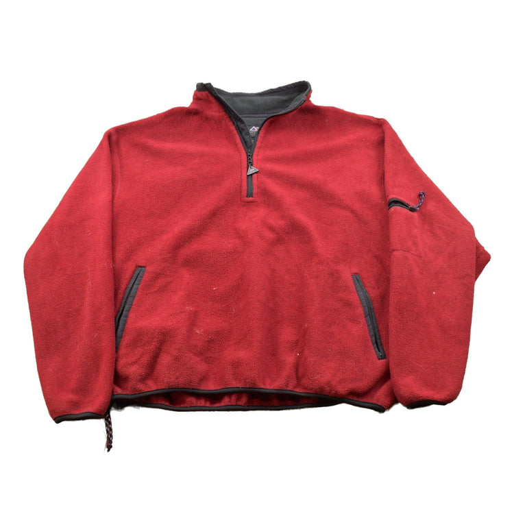 Vintage 1990s Outer Sports Fleece Quarter Zip Sweater Men's XL from propervintagecanada