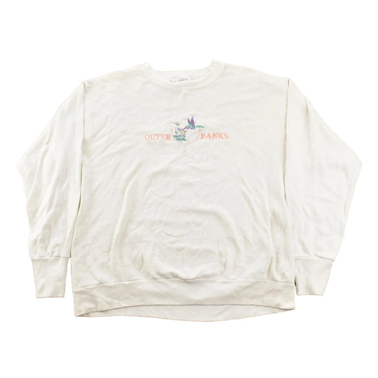 Vintage 1990s Outerbanks Carolina Embroidered Travel Graphic Crewneck Sweatshirt Men's L from propervintagecanada