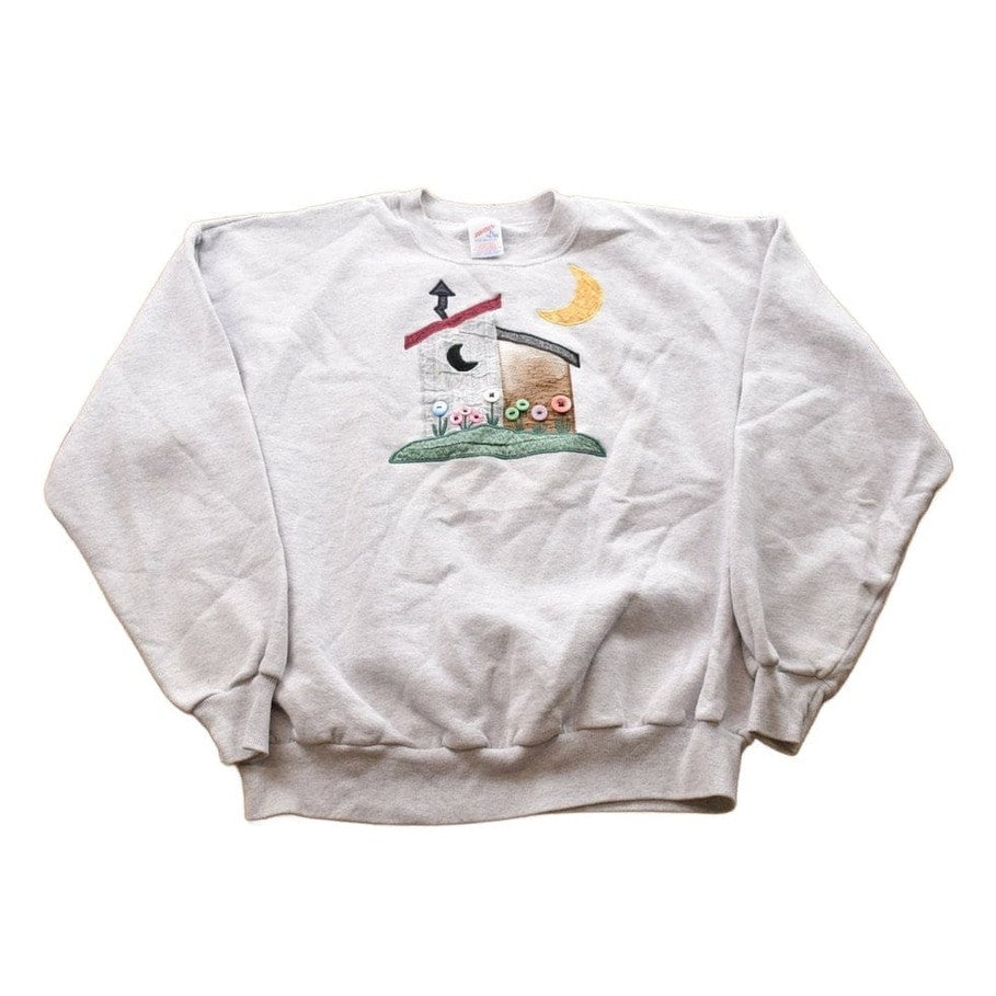 Vintage 1990s Outhouse Theme Crewneck Sweater from propervintagecanada
