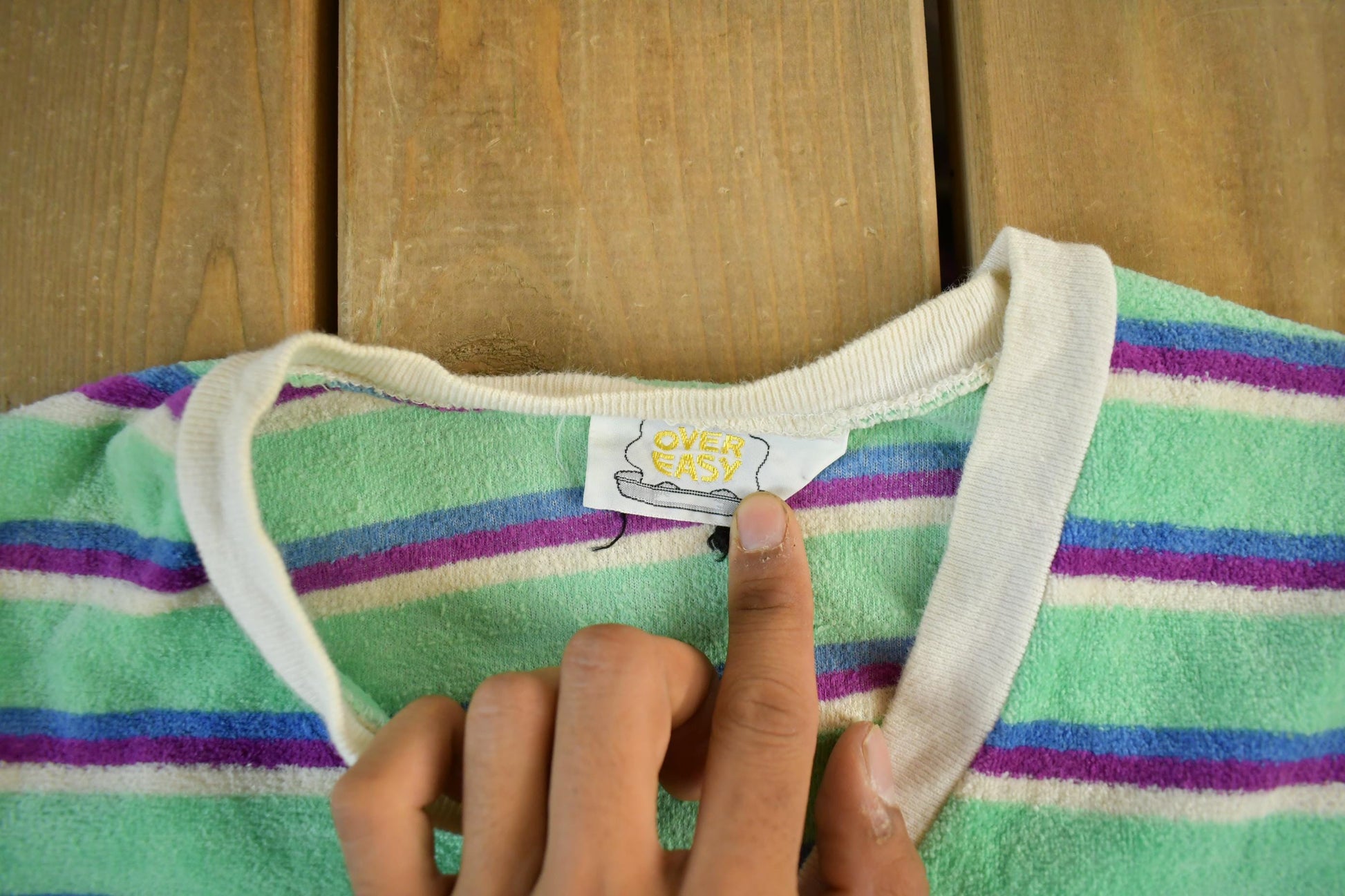 Vintage 1990s Over Easy Velour V Neck Sweater Women's S from propervintagecanada