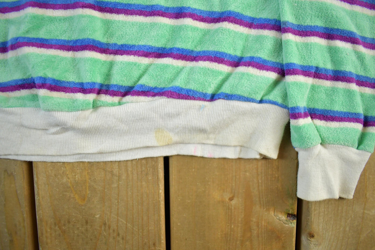 Vintage 1990s Over Easy Velour V Neck Sweater Women's S from propervintagecanada