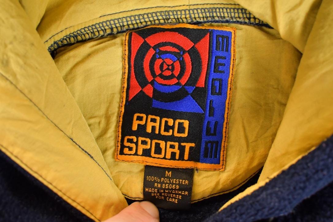 Vintage 1990s Paco Sport Fleece Outdoorsman Hoodie Sweater Men's L from propervintagecanada