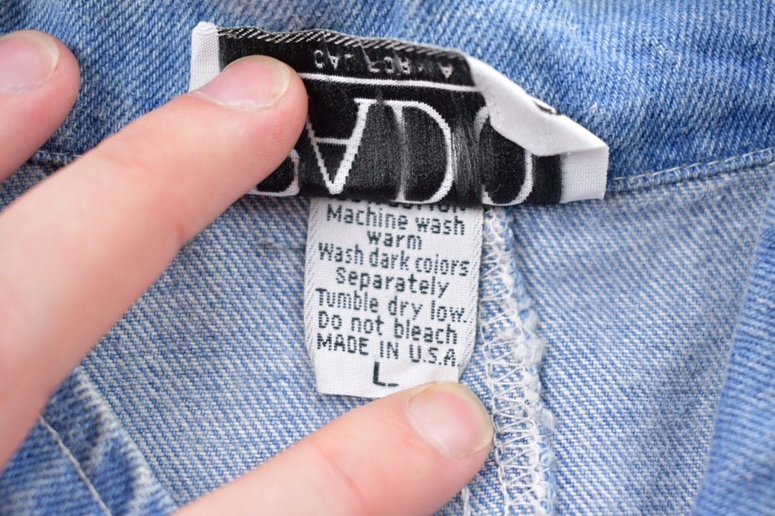 Vintage 1990s Pado California Western Theme Button Up Jean Shirt Men's 2XL from propervintagecanada