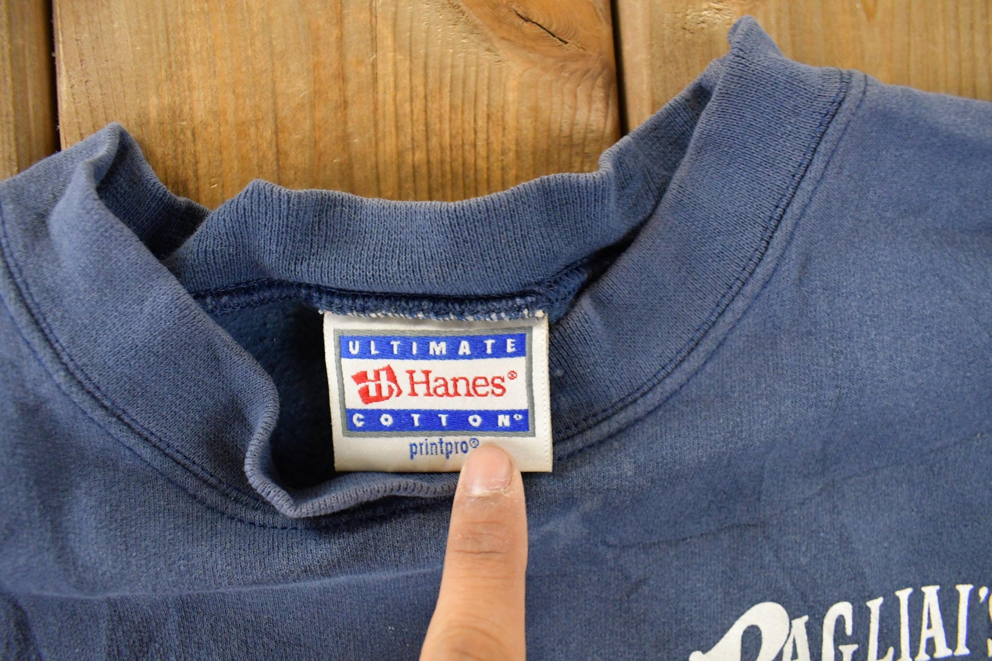 Vintage 1990s Pagliai's Pizza Promo Crewneck Sweatshirt Men's L from propervintagecanada