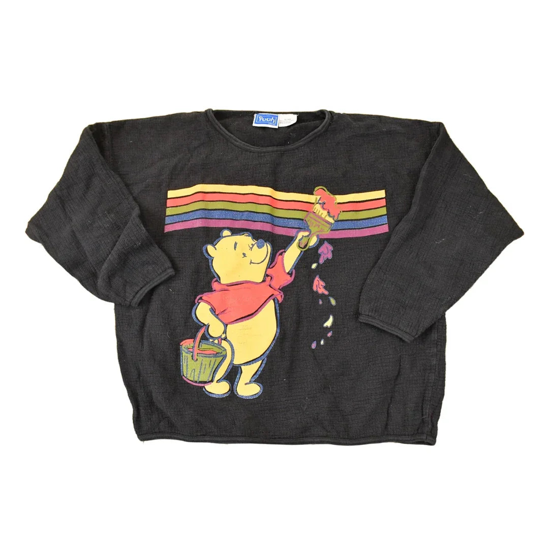 Vintage 1990s Painting Pooh Bear Disney Crewneck Sweater Women's L from propervintagecanada
