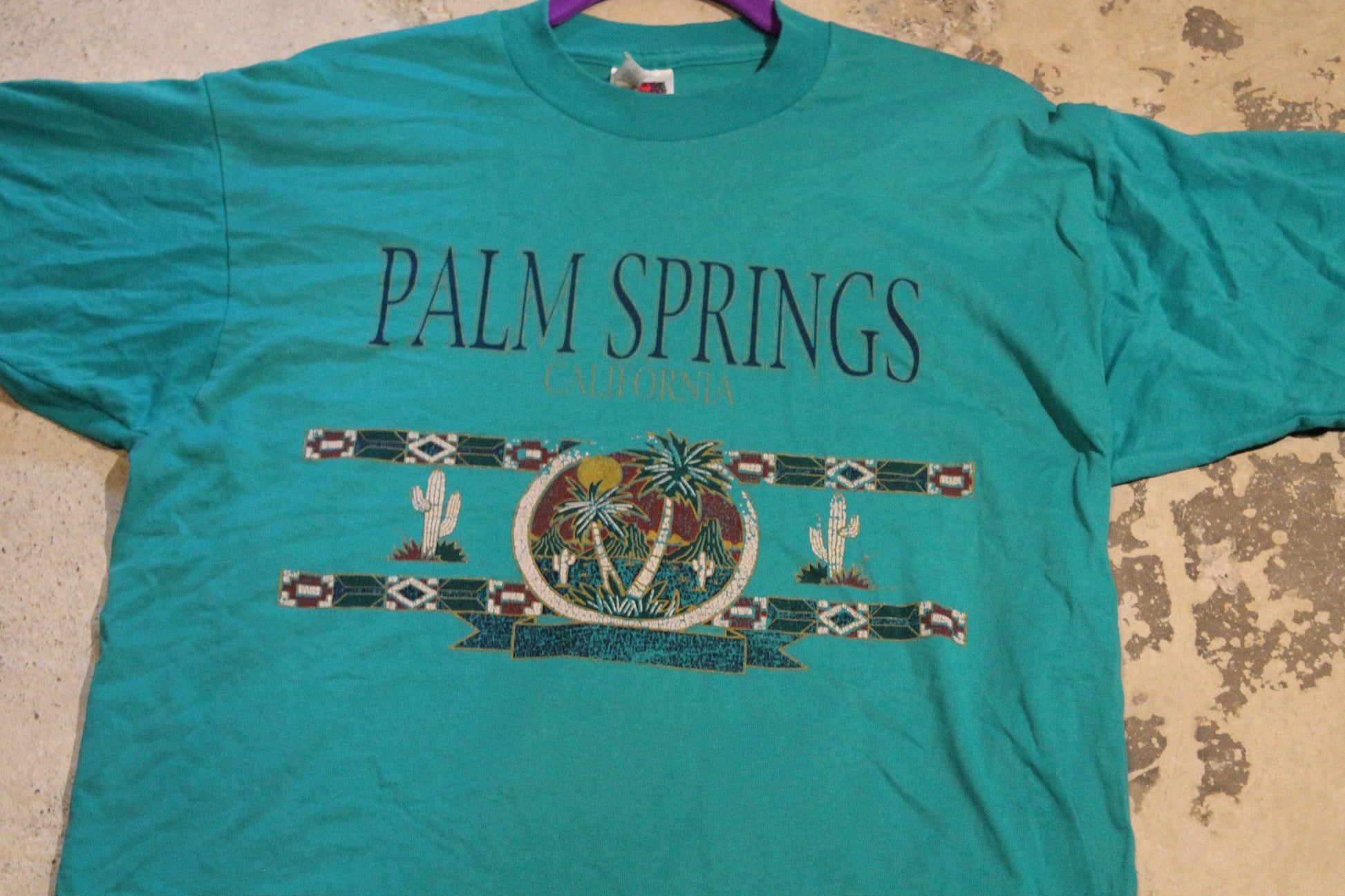 Vintage 1990s Palm Springs California Souvenir T Shirt Men's Large from propervintagecanada