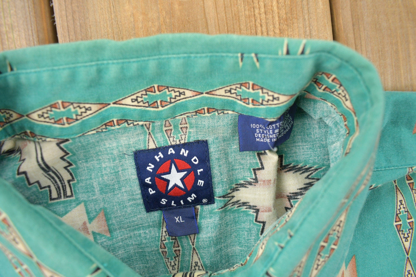 Vintage 1990s Pan Handle Slim South Western Cowboy Style Button Up Shirt Men's XL from propervintagecanada