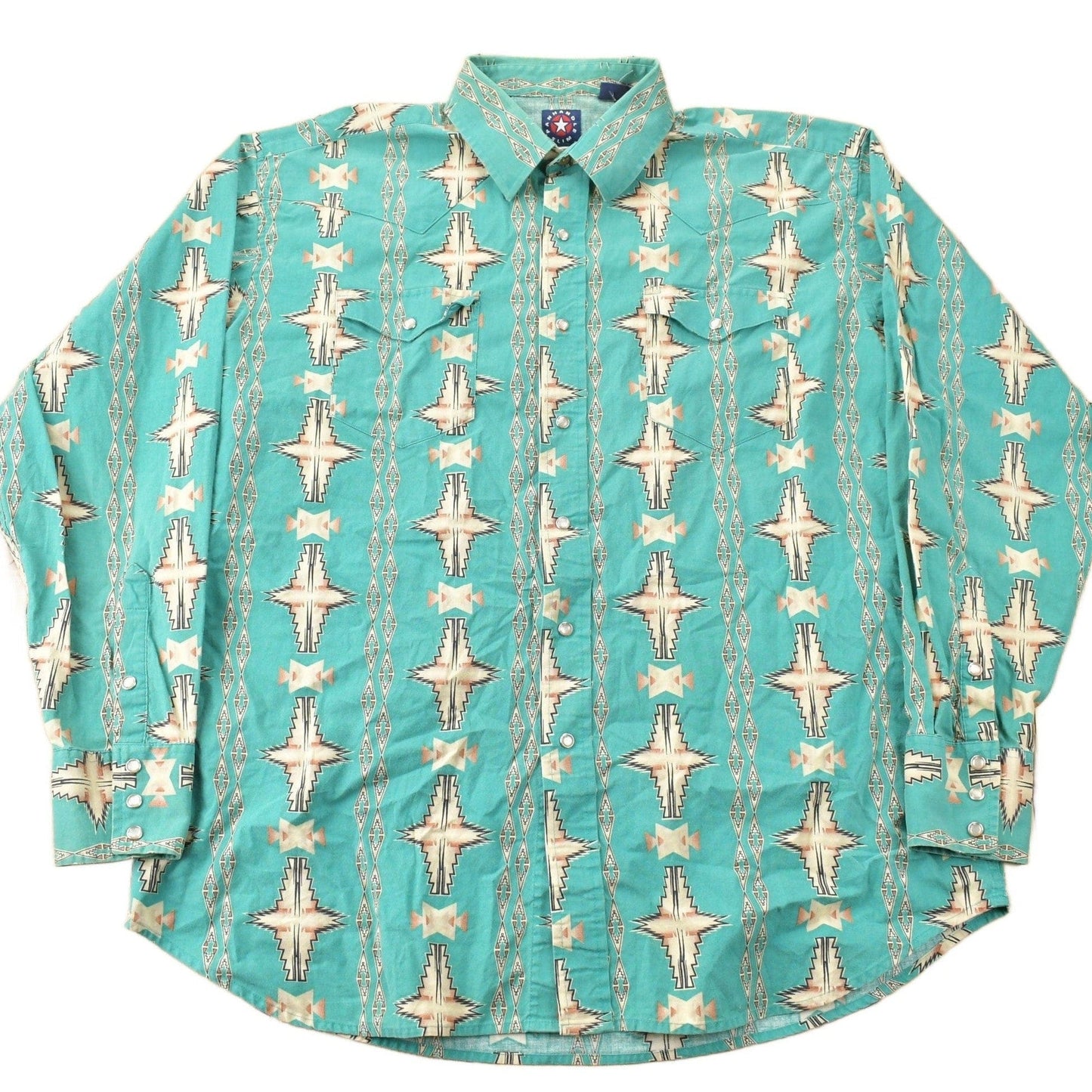 Vintage 1990s Pan Handle Slim South Western Cowboy Style Button Up Shirt Men's XL from propervintagecanada