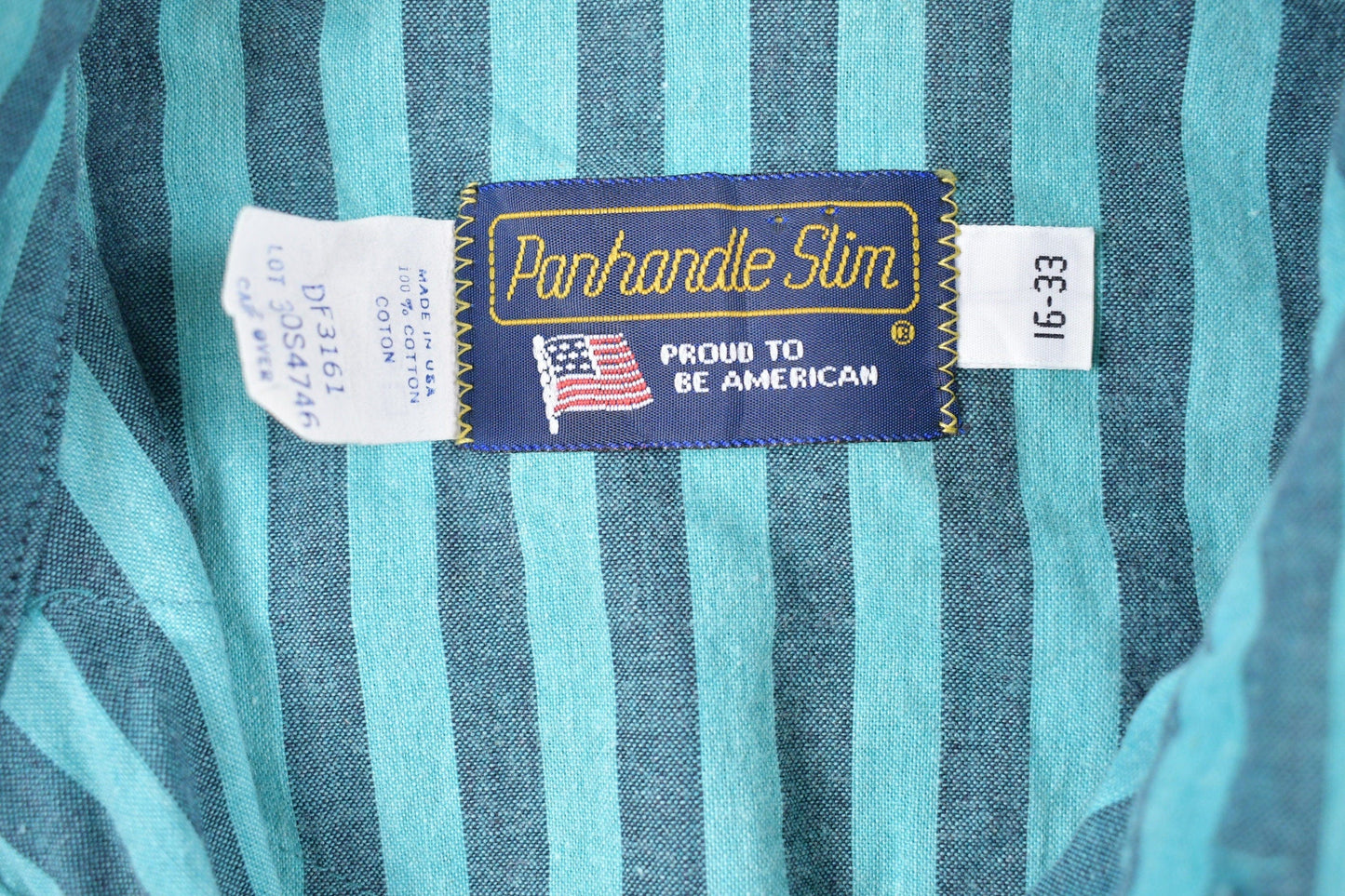 Vintage 1990s Panhandle Slim Striped Button Up Shirt Men's XL from propervintagecanada