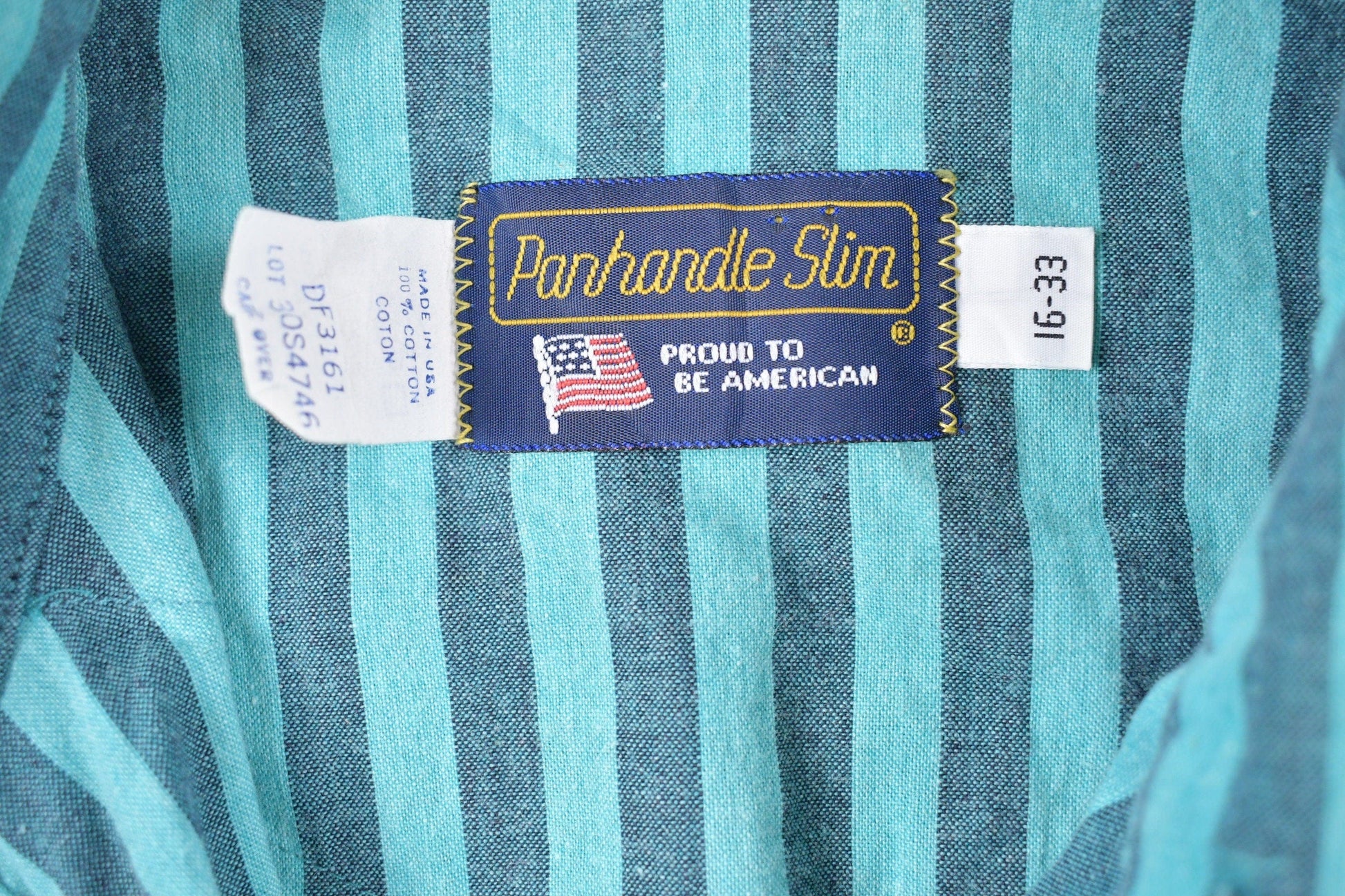 Vintage 1990s Panhandle Slim Striped Button Up Shirt Men's XL from propervintagecanada