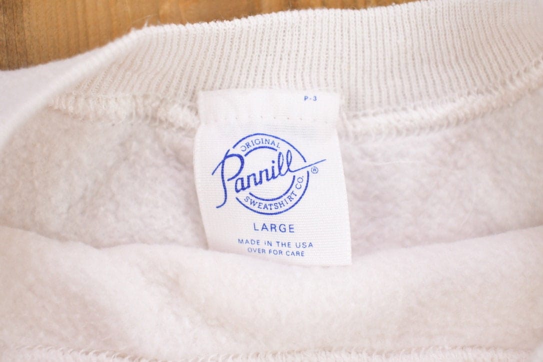 Vintage 1990s Pannill Blank White Crewneck Sweatshirt Men's Small from propervintagecanada