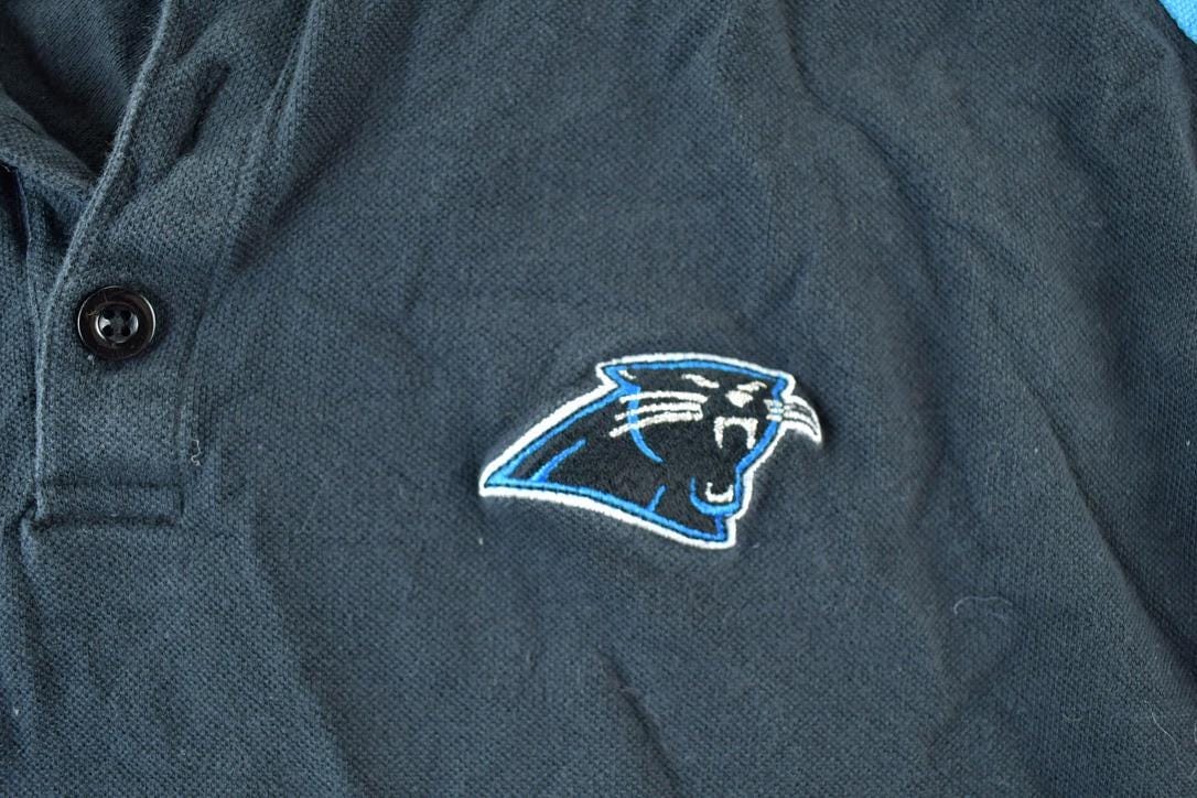 Vintage 1990s Panthers NFL Graphic Button Up PoloMen's XL from propervintagecanada