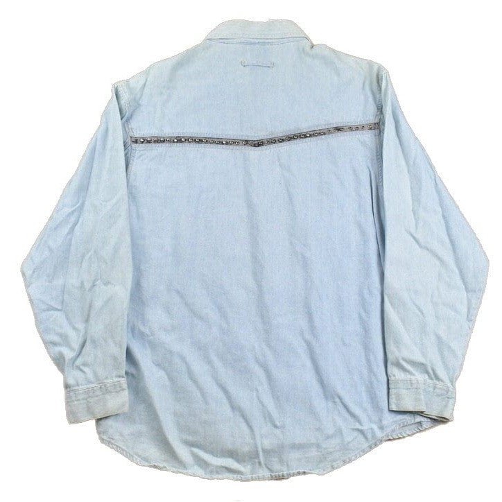 Vintage 1990s Parasuco Denim Button Up Shirt Men's XL from propervintagecanada