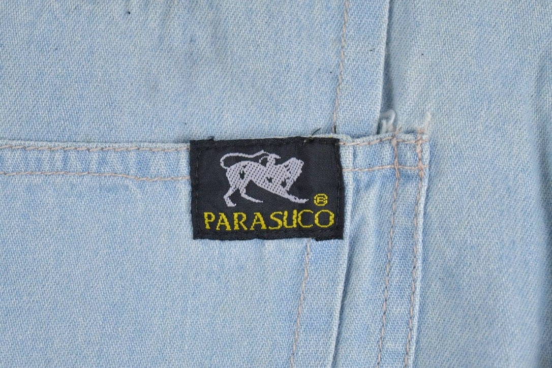 Vintage 1990s Parasuco Denim Button Up Shirt Men's XL from propervintagecanada