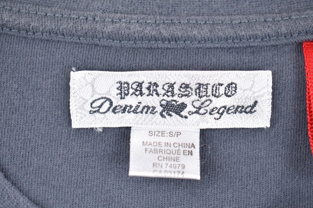 Vintage 1990s Parasuco Long Sleeve Graphic T-Shirt Men's Medium from propervintagecanada