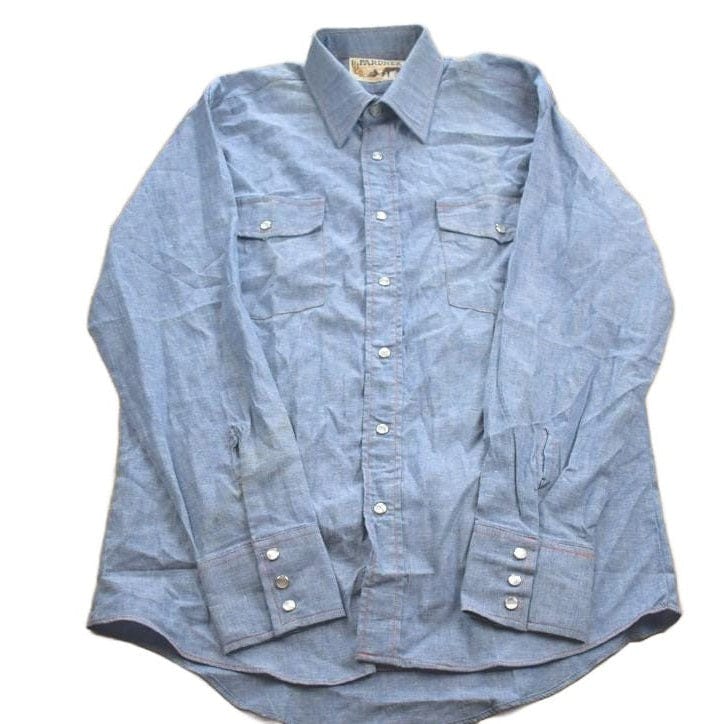 Vintage 1990s Pardner Jean Western Style Snap Button Up Rodeo Shirt Men's XL from propervintagecanada
