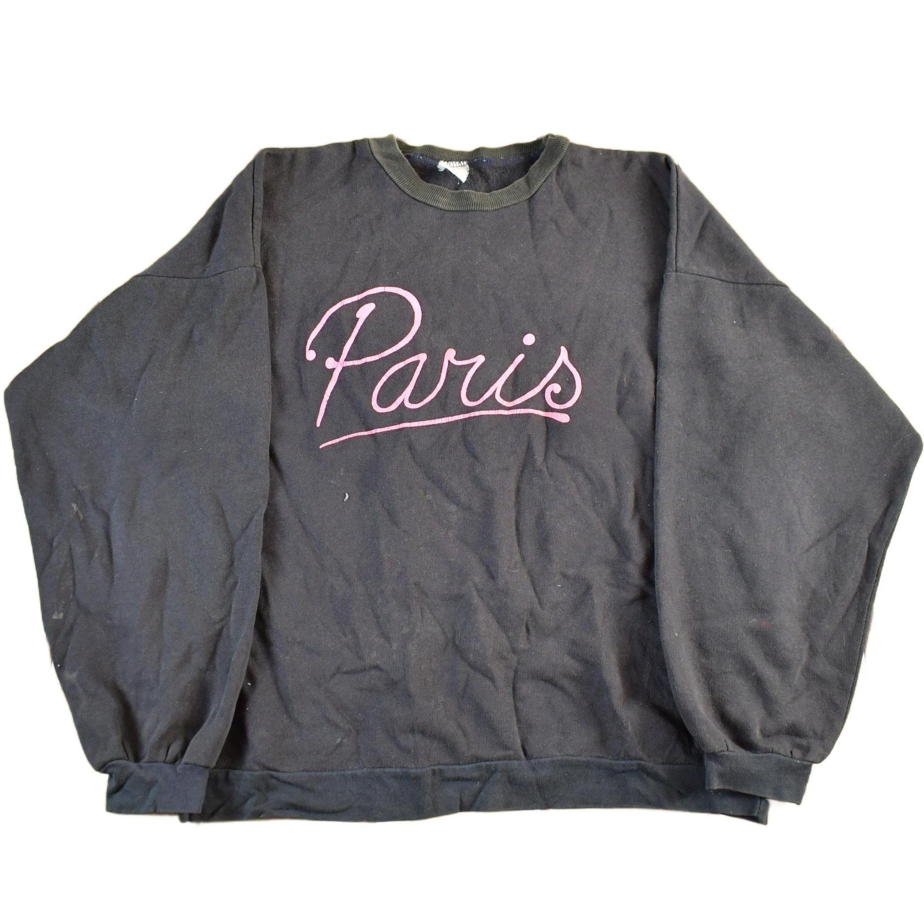 Vintage 1990s Paris Crewneck Sweatshirt Men's Large from propervintagecanada