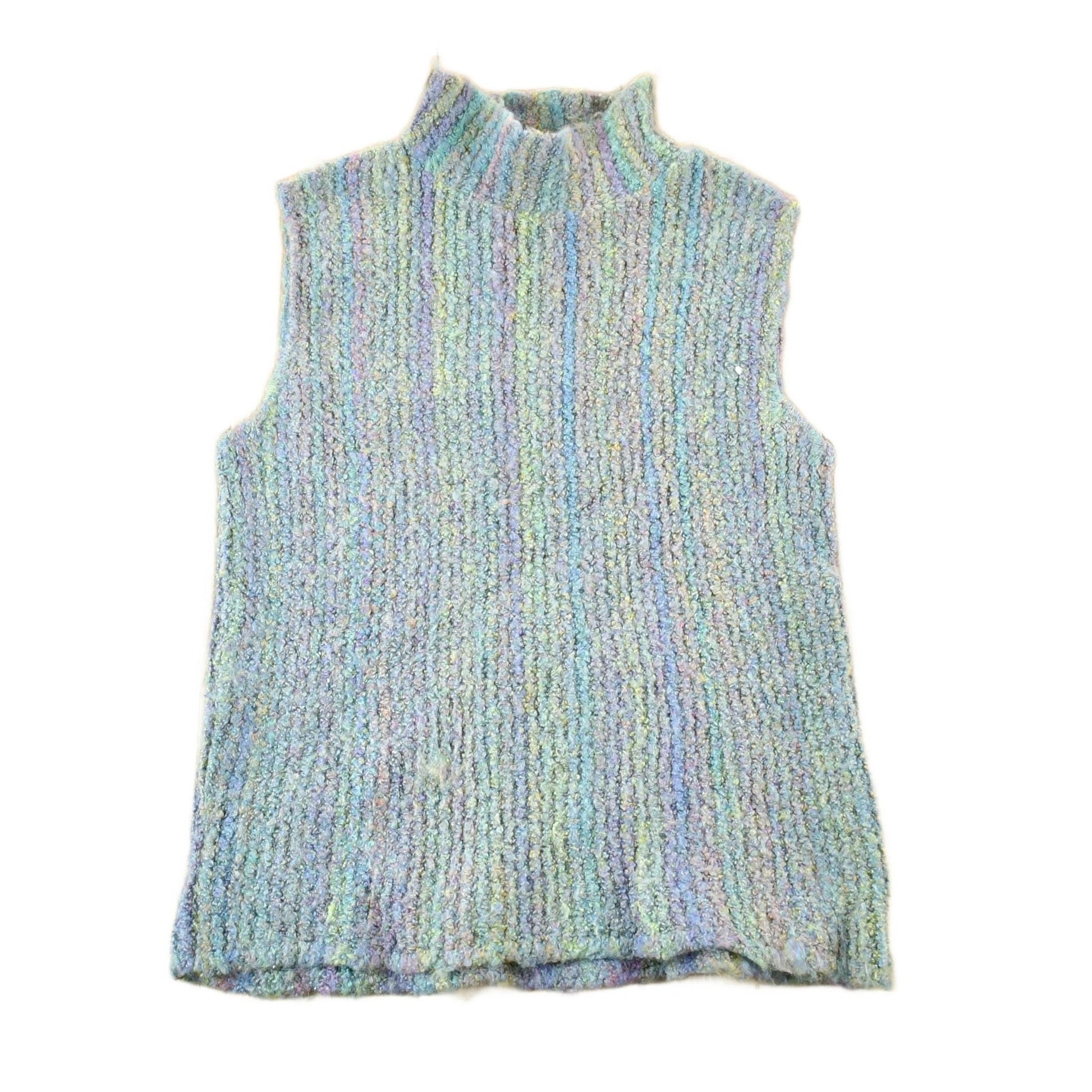 Vintage 1990s Parkhurst Wool Knit Abstract Sweater Vest Womens M from propervintagecanada