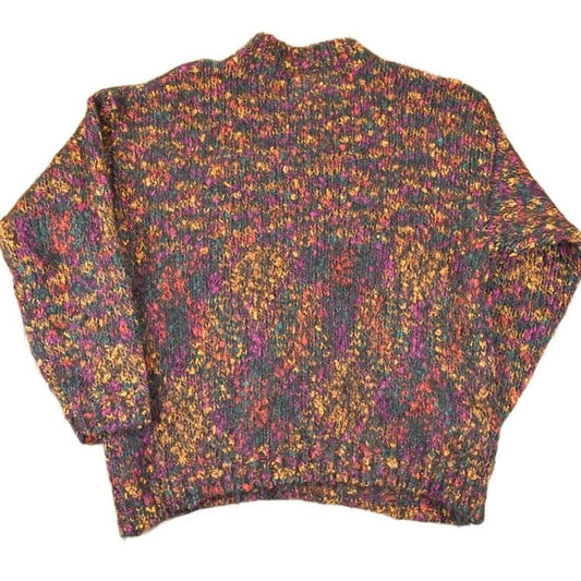 Vintage 1990s Pasta Abstract Knit Crewneck Sweater Women's L from propervintagecanada