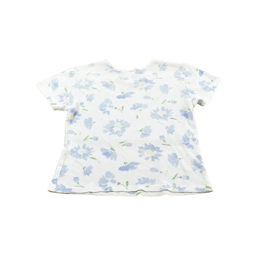 Vintage 1990s Pasta Flower Graphic Baby Tee T-Shirt Women's M from propervintagecanada