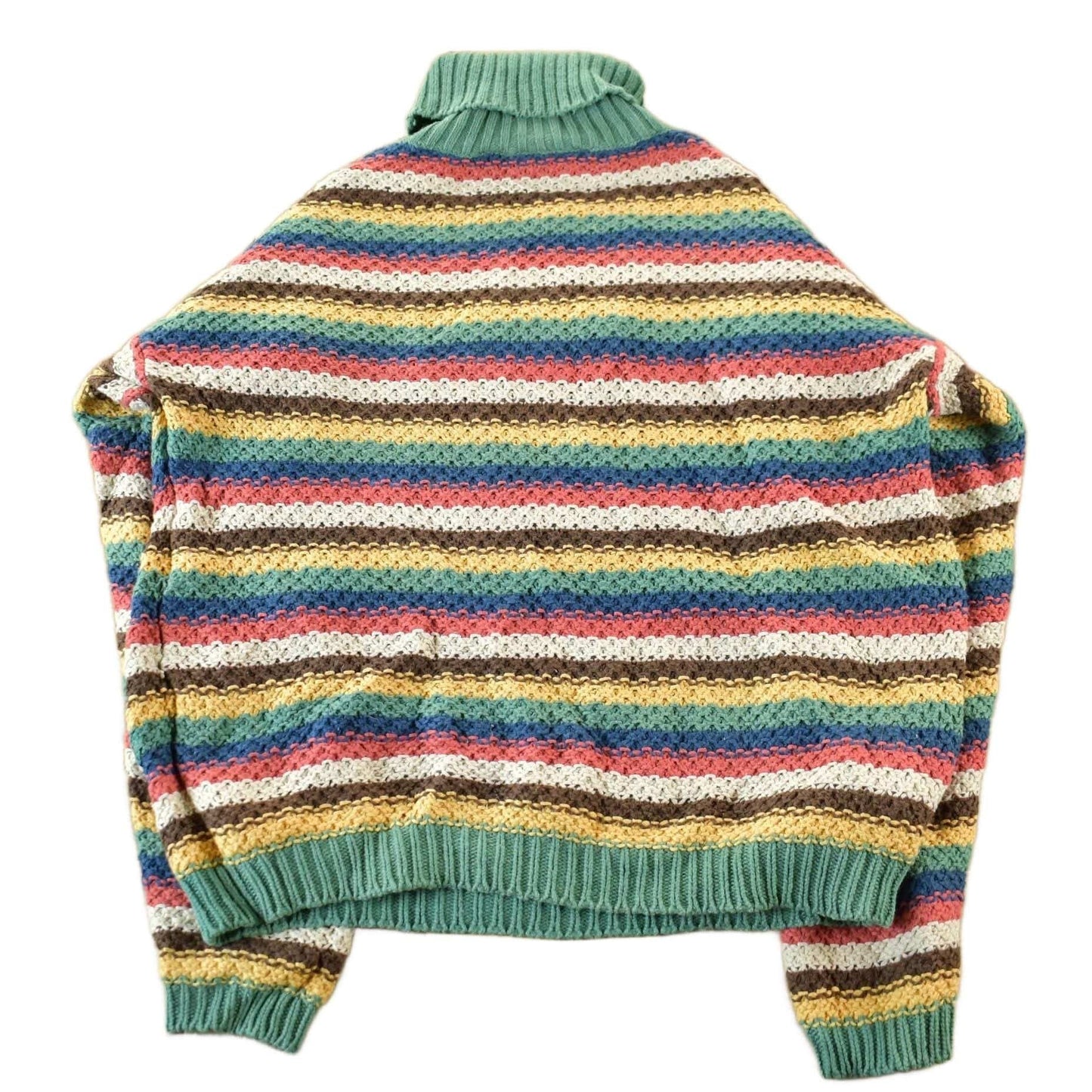 Vintage 1990s Pasta Knit Abstract Pattern Turtleneck Sweater Women's Medium from propervintagecanada