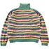 Vintage 1990s Pasta Knit Abstract Pattern Turtleneck Sweater Women&