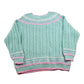 Vintage 1990s Pastel Cable Knitted Crewneck Sweater from propervintagecanada