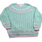 Vintage 1990s Pastel Cable Knitted Crewneck Sweater from propervintagecanada