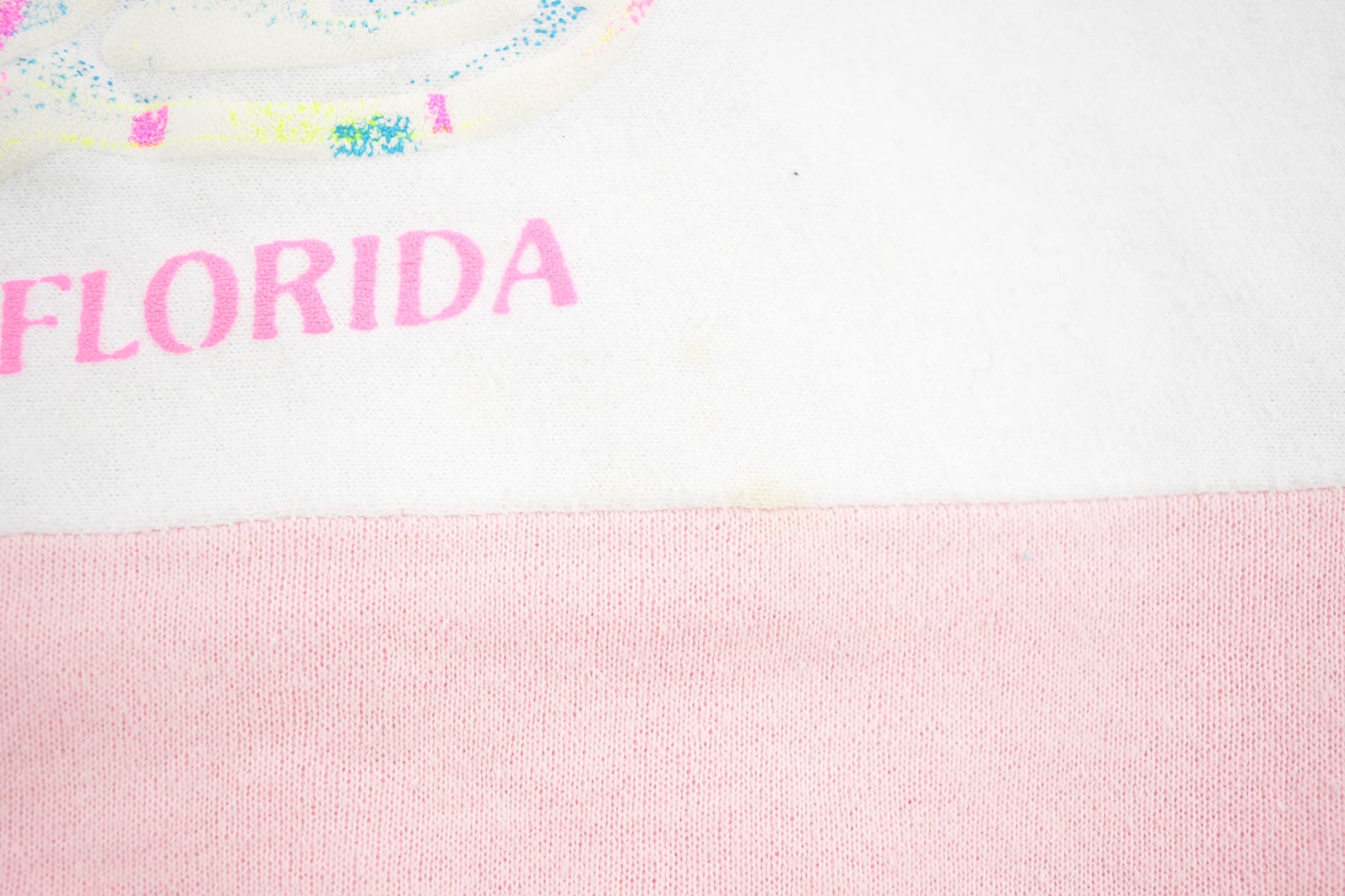 Vintage 1990s Pastel Florida Crewneck Short Sleeve Sweatshirt Men's Small from propervintagecanada