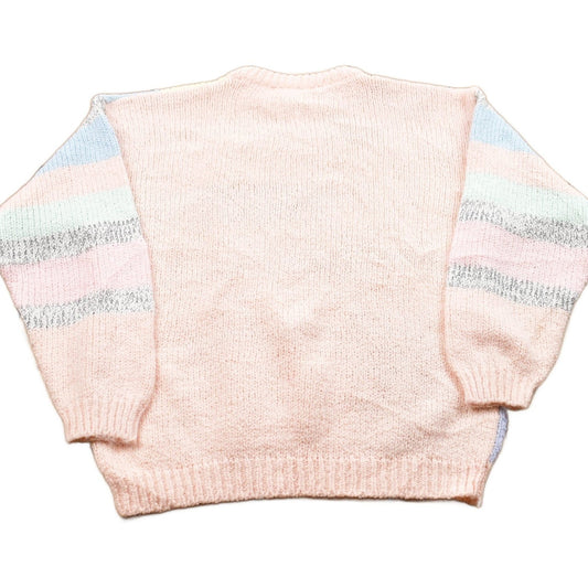 Vintage 1990s Pastel Knitted Crewneck Sweater Women's S from propervintagecanada
