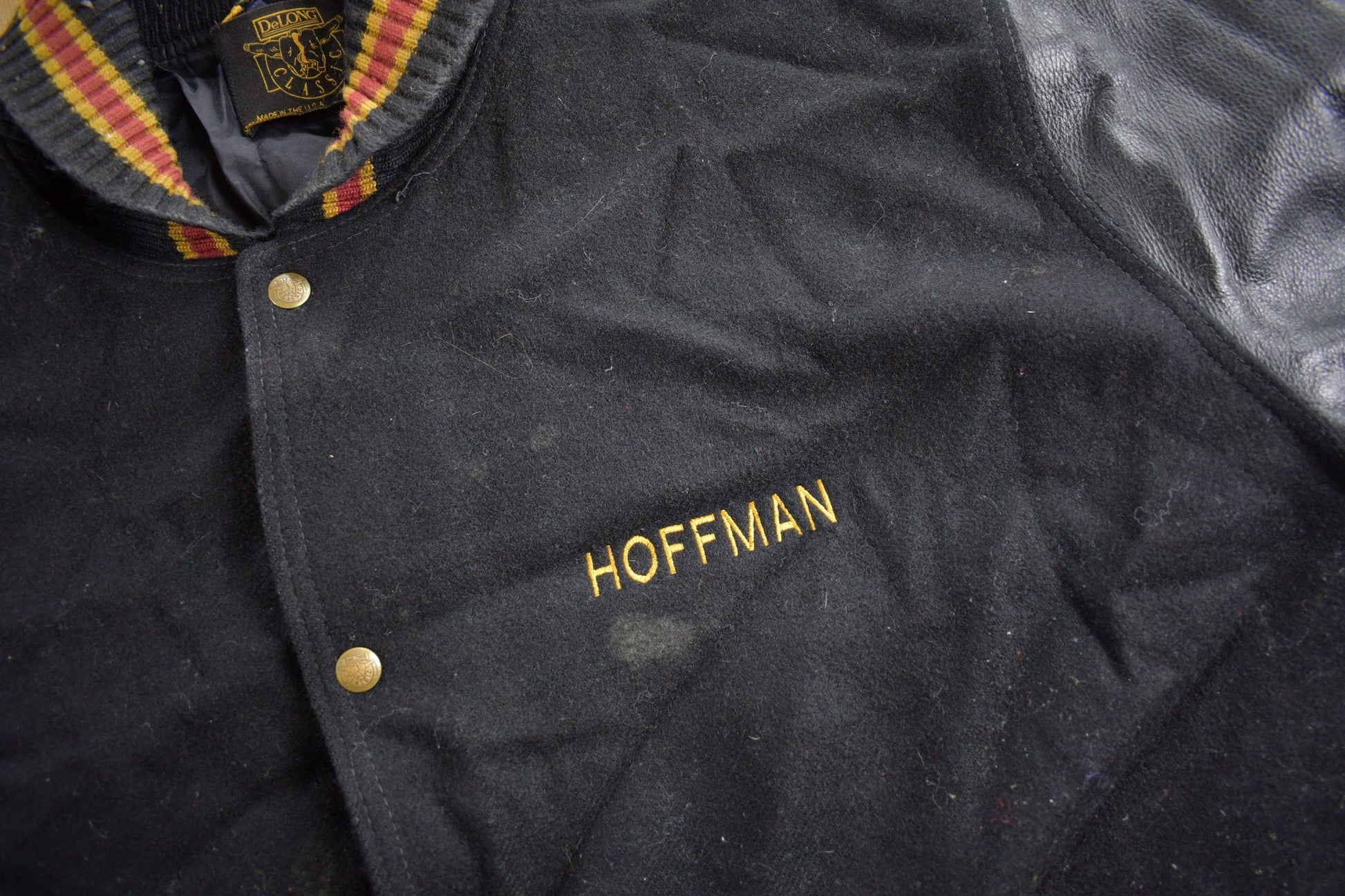 Vintage 1990s Pat Carney Studio Leather Varsity Jacket Men's 2XL from propervintagecanada