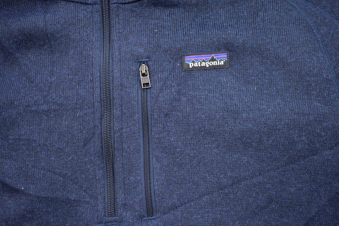 Vintage 1990s Patagonia Blank Quarter Zip Sweatshirt Men's XL from propervintagecanada