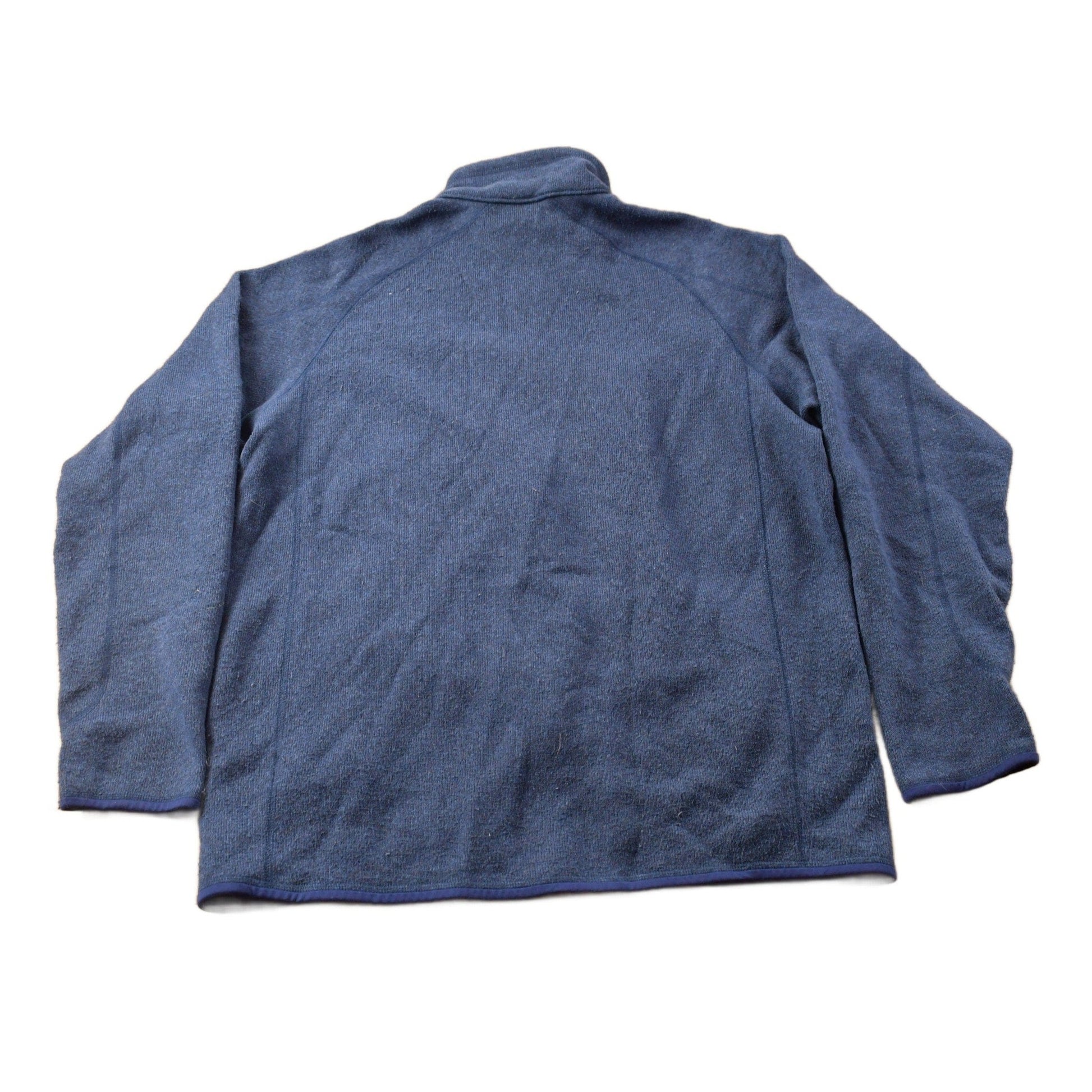 Vintage 1990s Patagonia Blue Fleece Zip Up Sweater Men's Medium from propervintagecanada