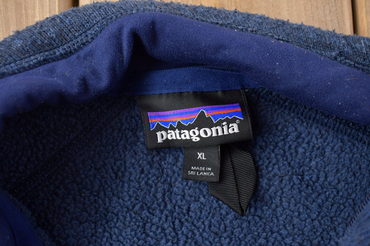 Vintage 1990s Patagonia Blue Fleece Zip Up Sweater Men's Medium from propervintagecanada