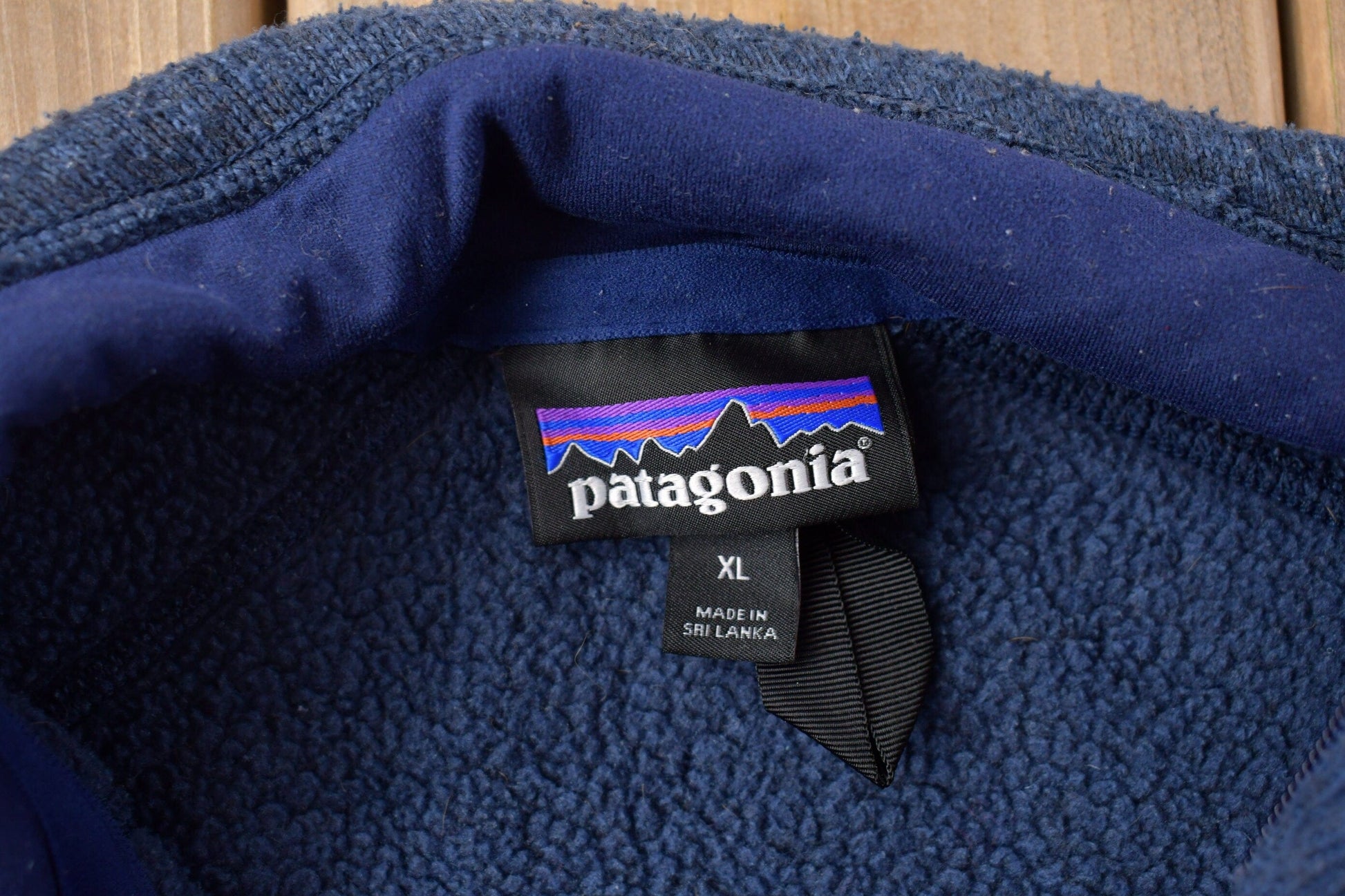 Vintage 1990s Patagonia Blue Fleece Zip Up Sweater Men's Medium from propervintagecanada