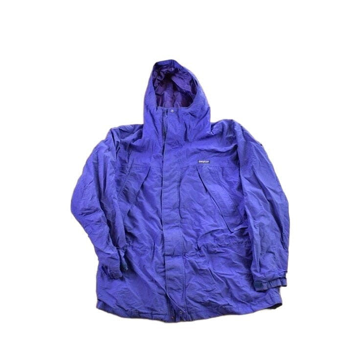 Vintage 1990s Patagonia Blue Windbreaker Rain Jacket Men's Large from propervintagecanada