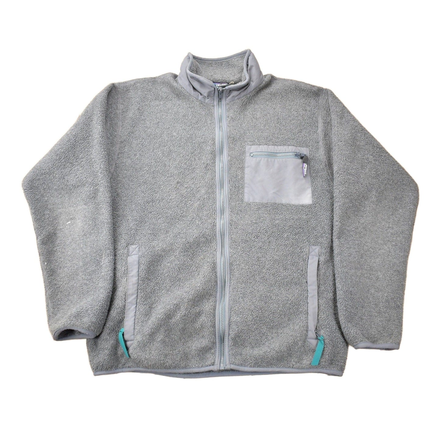 Vintage 1990s Patagonia Deep Pile Fleece Zip Up Sweater Men's L from propervintagecanada