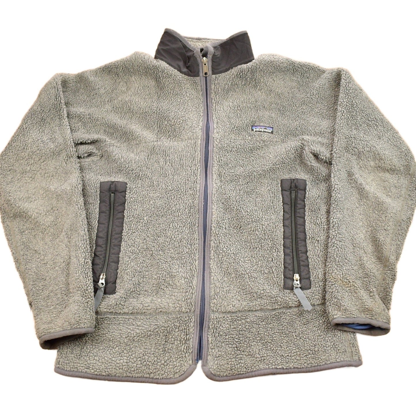 Vintage 1990s Patagonia Deep Pile Fleece Zip Up Sweater Men's Large from propervintagecanada