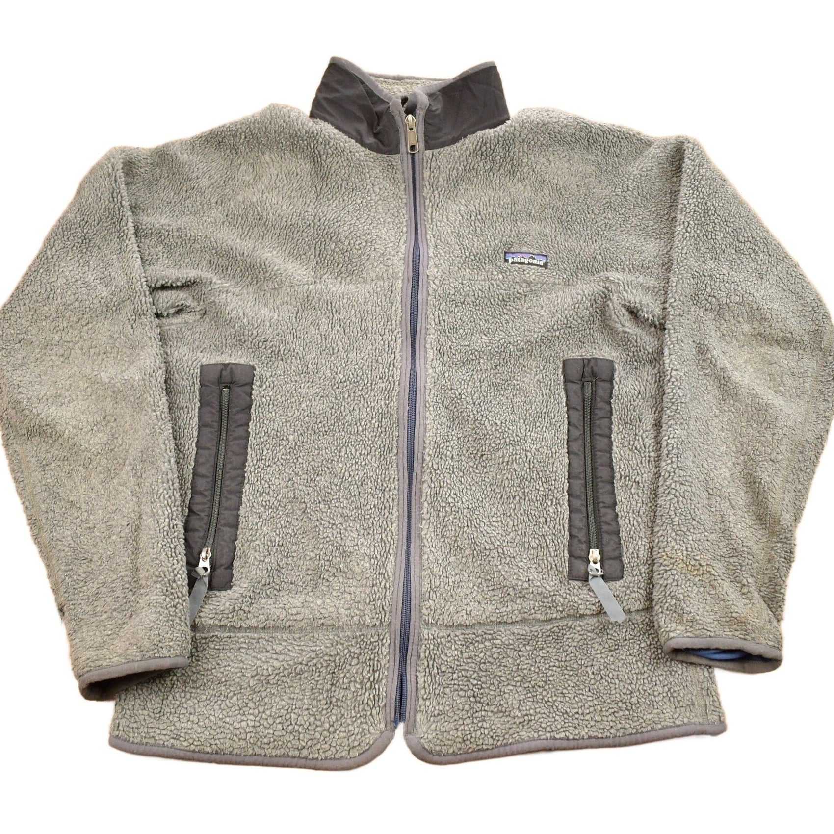 Vintage 1990s Patagonia Deep Pile Fleece Zip Up Sweater Men's Large from propervintagecanada