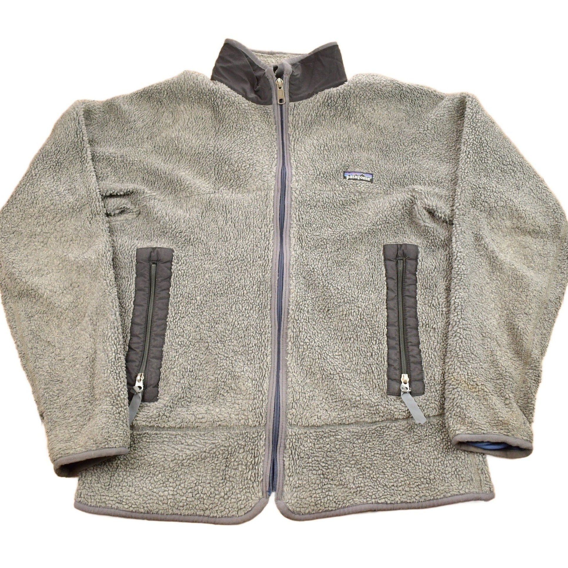 Vintage 1990s Patagonia Deep Pile Fleece Zip Up Sweater Men's Large from propervintagecanada