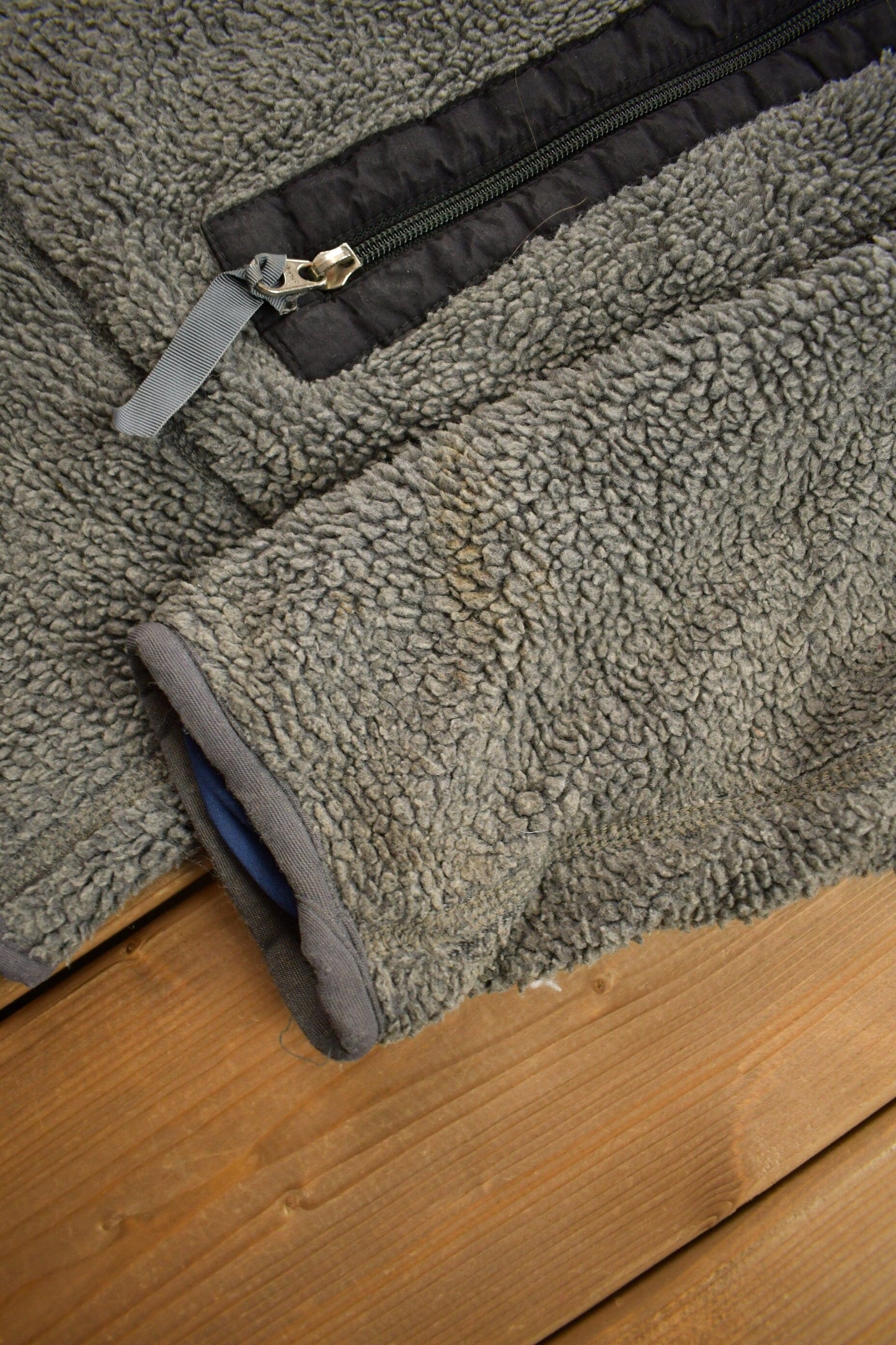 Vintage 1990s Patagonia Deep Pile Fleece Zip Up Sweater Men's Large