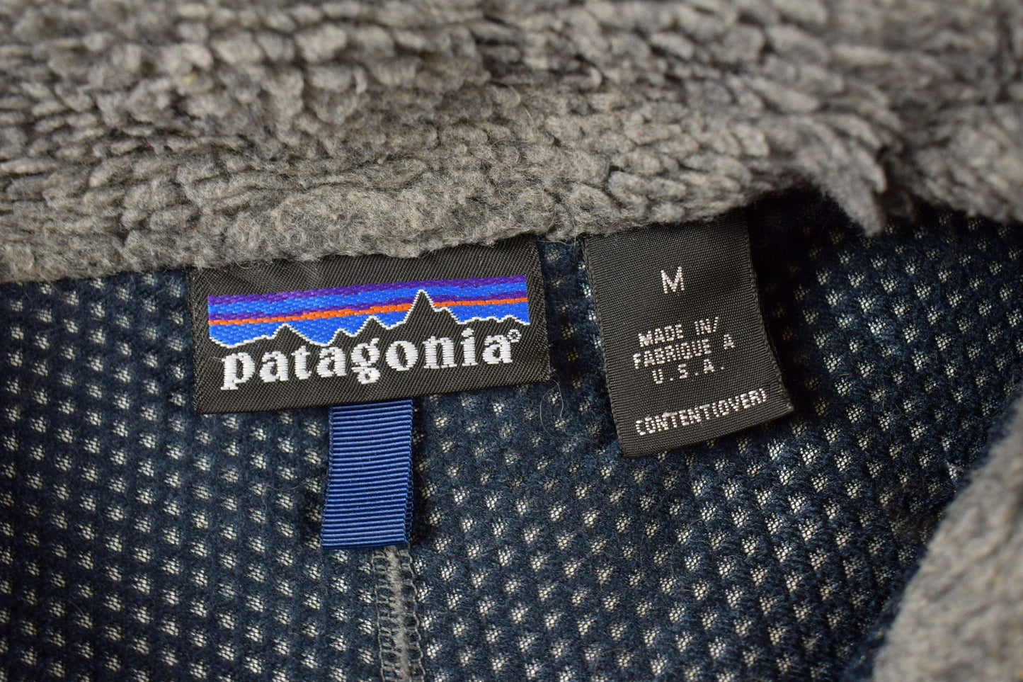 Vintage 1990s Patagonia Deep Pile Fleece Zip Up Sweater Men's Medium from propervintagecanada
