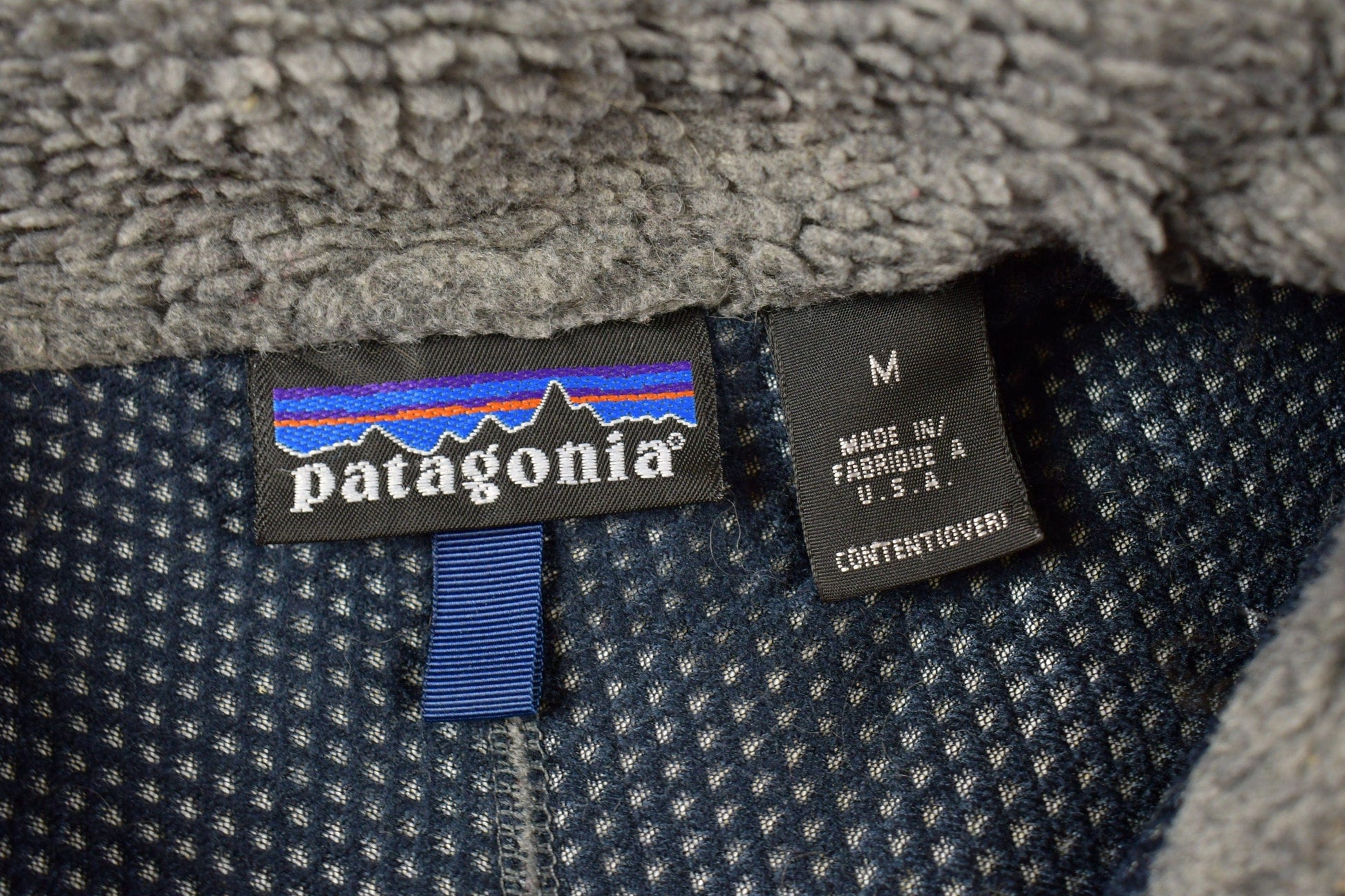 Vintage 1990s Patagonia Deep Pile Fleece Zip Up Sweater Men's Medium from propervintagecanada