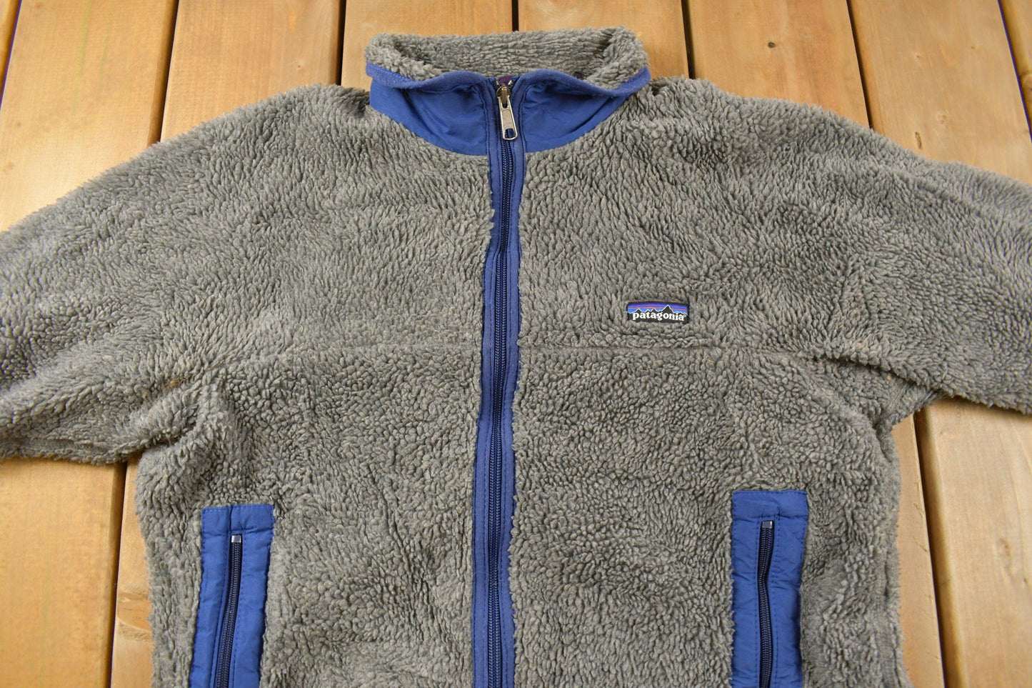 Vintage 1990s Patagonia Deep Pile Fleece Zip Up Sweater Men's Medium from propervintagecanada