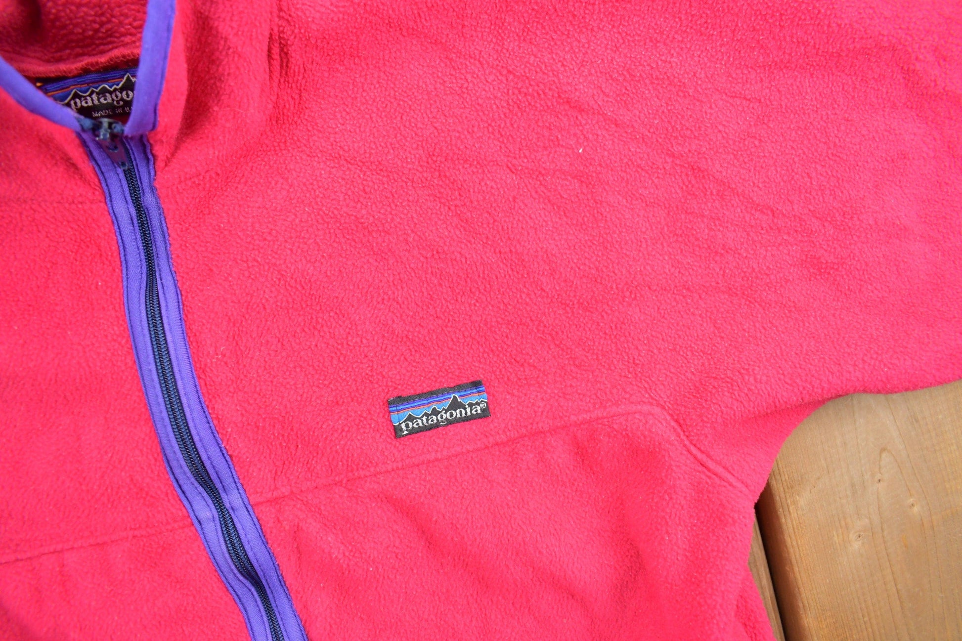 Vintage 1990s Patagonia Fleece Zip Up Sweater Youth Large from propervintagecanada