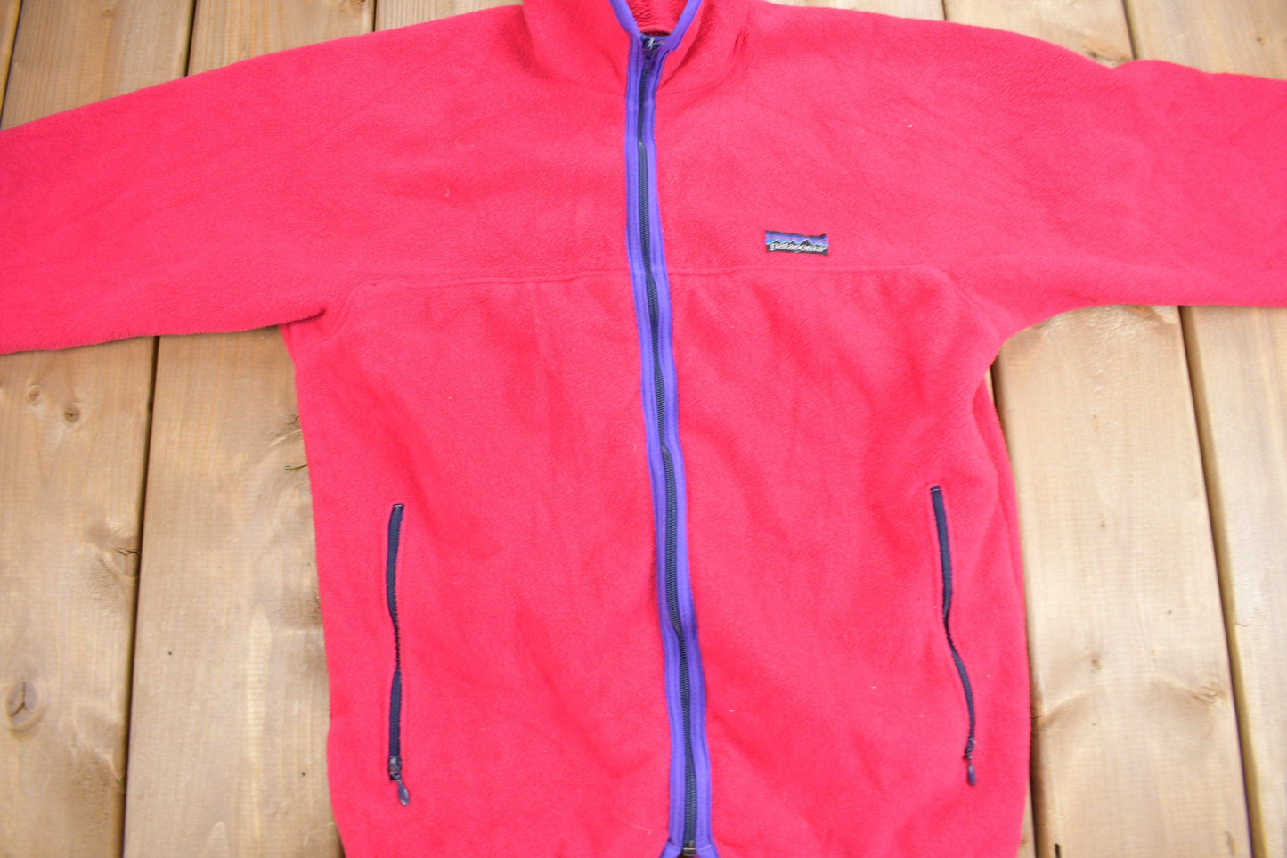 Vintage 1990s Patagonia Fleece Zip Up Sweater Youth Large from propervintagecanada